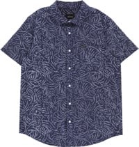 Brixton Charter Print S/S Shirt - washed navy/dusty ripple